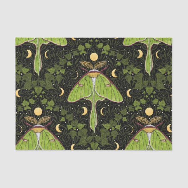 Papel De Seda Luna-mariposa, fases luas e barraca-mariposa 2 (Frente )