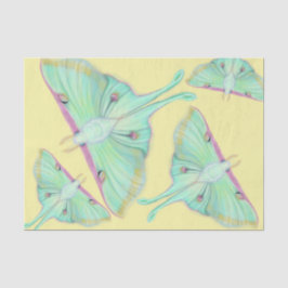 Papel De Seda Luna Moth em amarelo