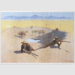 Papel De Seda Luta pelo Buraco d'água (por Frederic Remington)