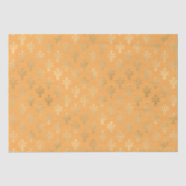 Papel De Seda Lux Dourada Fleur de Lis e Marigold