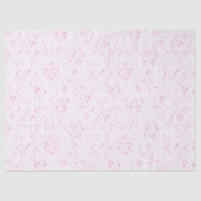 Papel De Seda Luxo bruto mínimo de filigre rosa elegante (Frente )