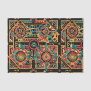 Papel De Seda Luxurioso Beige "Sonho Asteca" Texturizado Pape