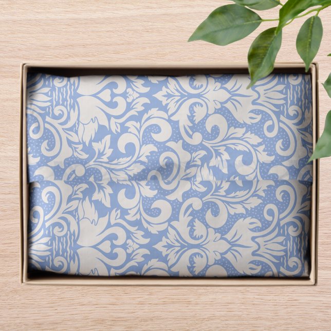 Papel De Seda Luxury Damask Romantic Swan Love (Criador carregado)