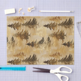 Papel De Seda Luxury Gold & Bronze Metallic Christmas Tree