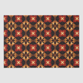 Papel De Seda Luxury Lattice Dourada Geométrica Negra