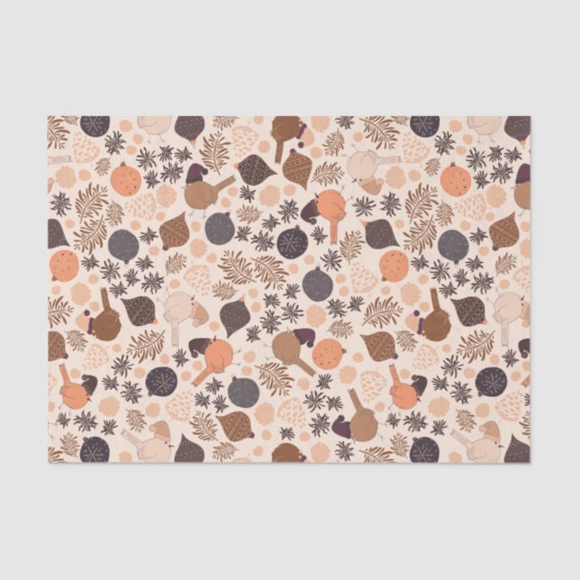 Papel De Seda Luz de Natal da Floresta (Frente )