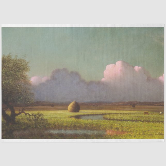 Papel De Seda Luz do sol e sombra: Os pântanos de Newbury (Frente )