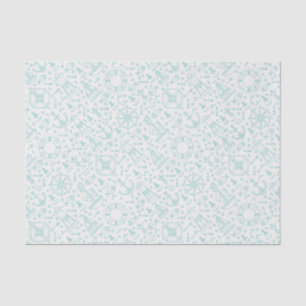 Papel De Seda Luz náutica do teste padrão - verde