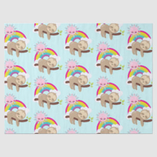 Papel De Seda Luz Preguiçosa Bonita com Sol e Arco-íris