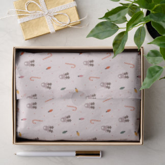 Papel De Seda Luzes de Natal de Rena Fofa com Cana de Açúcar