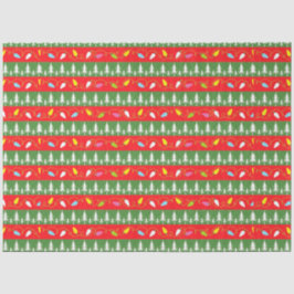 Papel De Seda Luzes de Natal e Árvores