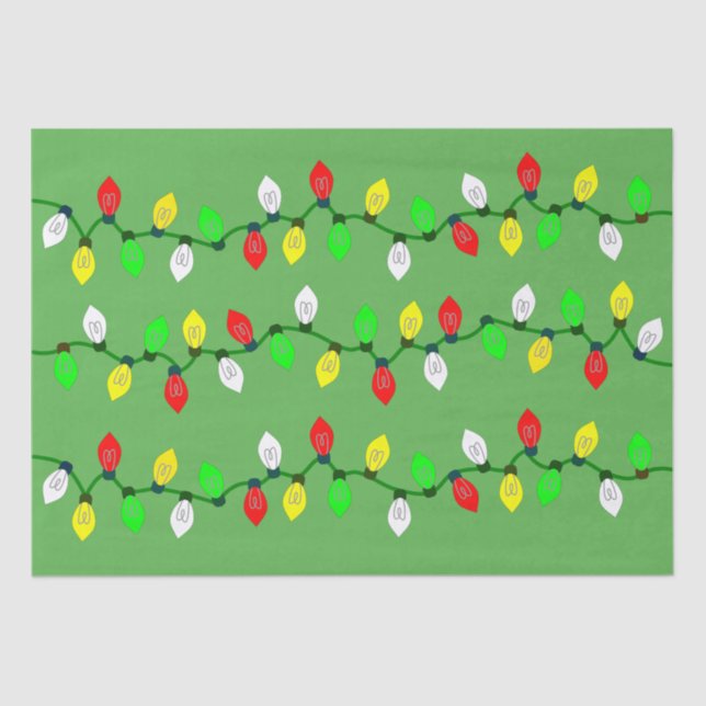 Papel De Seda Luzes de Natal Personalizadas (Frente )