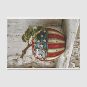 Papel De Seda Maçã Rústica, Desenho da Bandeira Americana Decoup