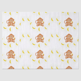 Papel De Seda Macaco e bananas