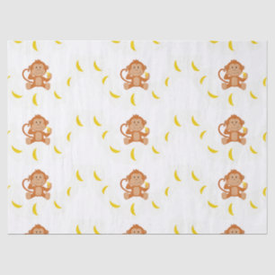 Papel De Seda Macaco e bananas