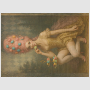 Papel De Seda Macaron Marie Antoinette Rococó Mulher Decoupage