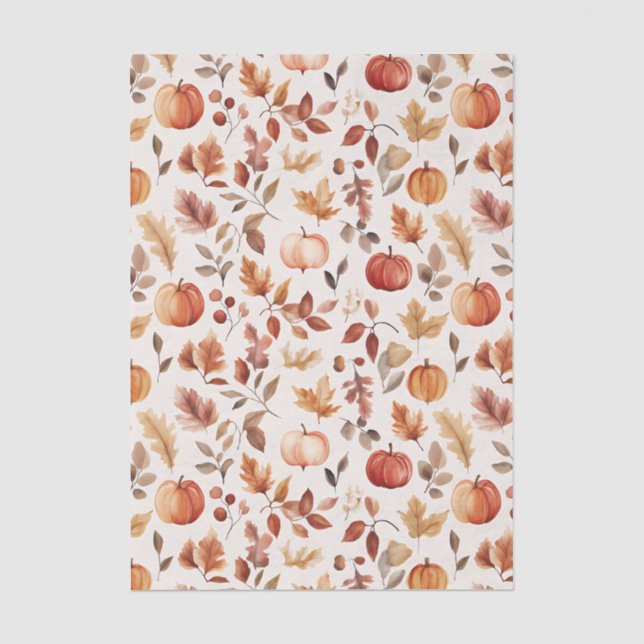 Papel De Seda Maçãs e folhas com coloração esmagada (Frente )