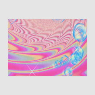 Papel De Seda MACRAME'- Imagem Abstrato colorido da Arte Fractal