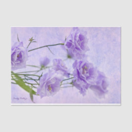 Papel De Seda Macro Flores de Campanela Roxas