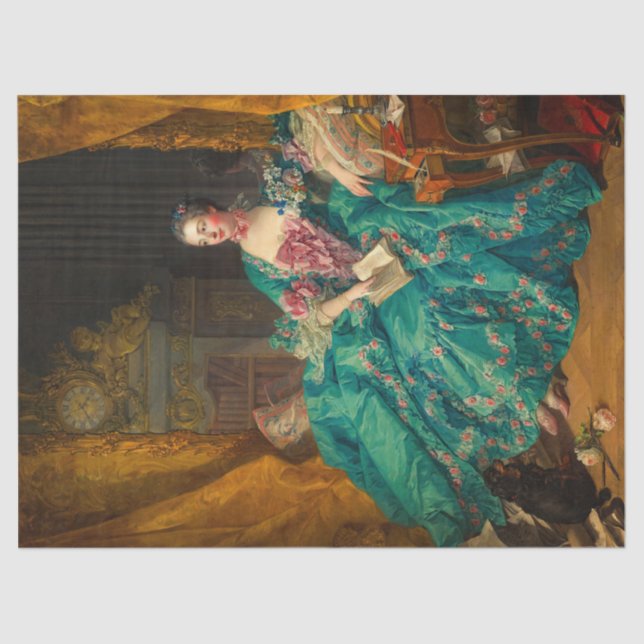 Papel De Seda Madame de Pompadour por Francois Boucher (Frente )