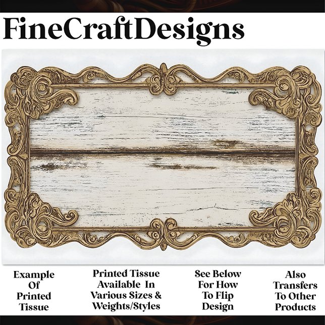 Papel De Seda Madeira chique + Quadro de rolagem Dourado AN2 Dec (Criador carregado)