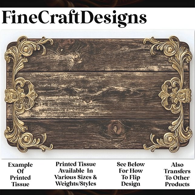 Papel De Seda Madeira escura, Dourada instalação de rolagem AN4 (Criador carregado)