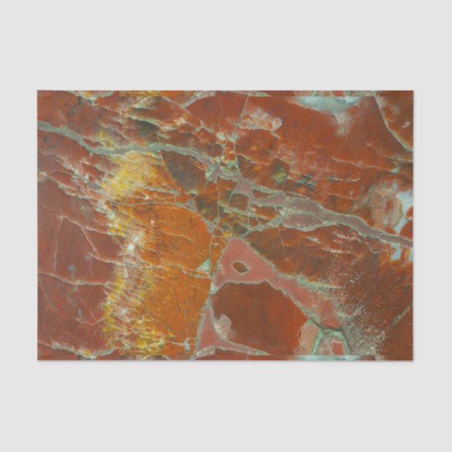 Papel De Seda Madeira vermelha e Dourado de Pertrified (Frente )