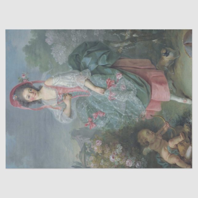 Papel De Seda Mademoiselle Guimard (por Jacques-Louis David) (Frente )