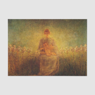 Papel De Seda Madonna dos lírios por Gaetano Previati