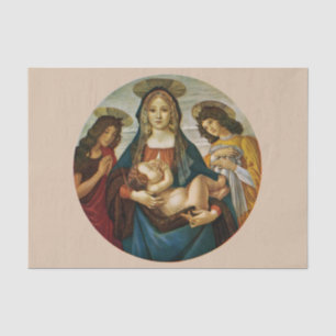 Papel De Seda Madonna e a criança de Botticelli