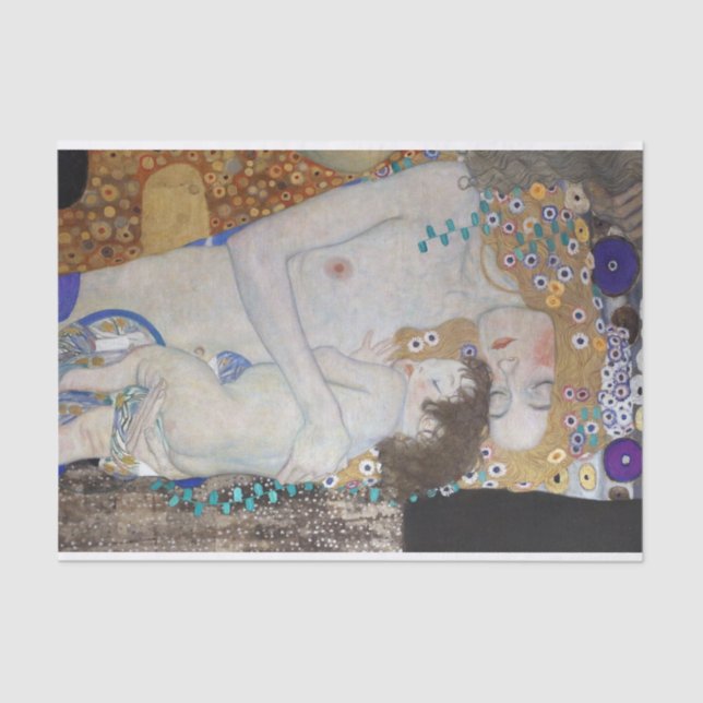 Papel De Seda Mãe e Criança de Gustav Klimt (Frente )