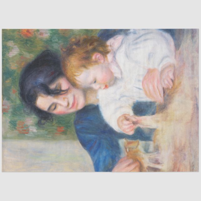Papel De Seda Mãe e Filho, Renoir (Frente )