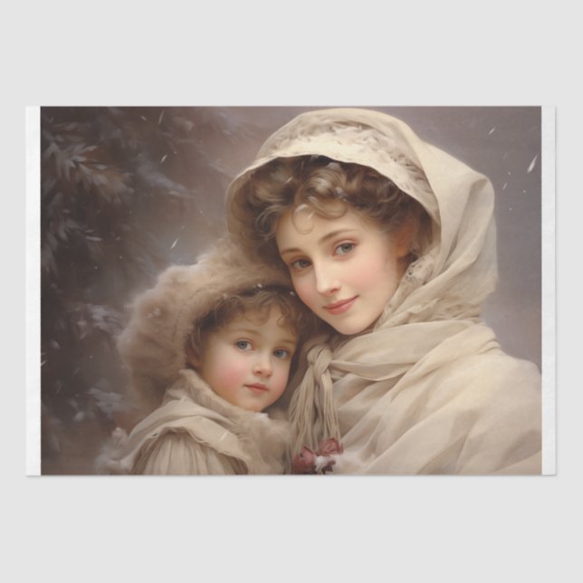 Papel De Seda Mãe e Filho Vitorianos (Frente )