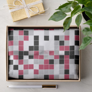 Papel De Seda Magenta Diversão Moderna Geométrica