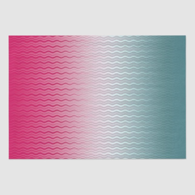 Papel De Seda Magenta e Teal (Frente )