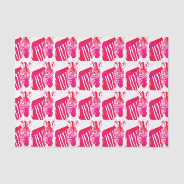 Papel De Seda Magenta Zebras (Frente )