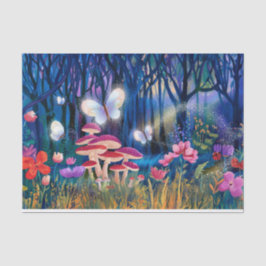 Papel De Seda Mágica borboleta, floresta etérea,