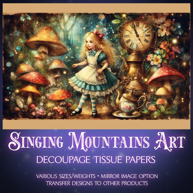 Papel De Seda Magical Victorian Alice Fairytale (Criador carregado)