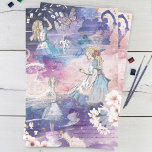 Papel De Seda Magnético Storybook Vintage Alice No País das Mara<br><div class="desc">Colagem feita de forma elegante Alice no papel de tecidos da Decoupage do País das Maravilhas. Design apresenta uma mistura de nossos próprios florais originais desenhados à mão e trabalho de arte. Restauramos meticulosamente as ilustrações da safra da Alice no País das Maravilhas desenhando-as manualmente e trazendo-as à vida com...</div>