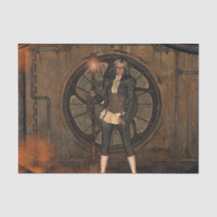 Papel De Seda Magnífica senhora de steampunk
