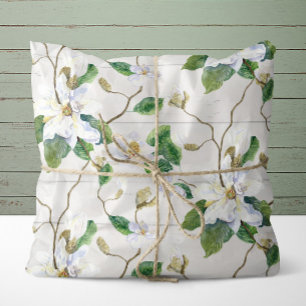Papel De Seda Magnolia Floral Farmhouse Wood Greeneration