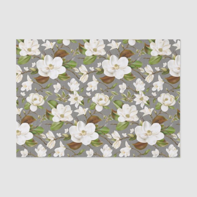 Papel De Seda Magnolia Floral Wedding (Frente )