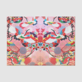 Papel De Seda Mah Jongg Egrets no Paraíso