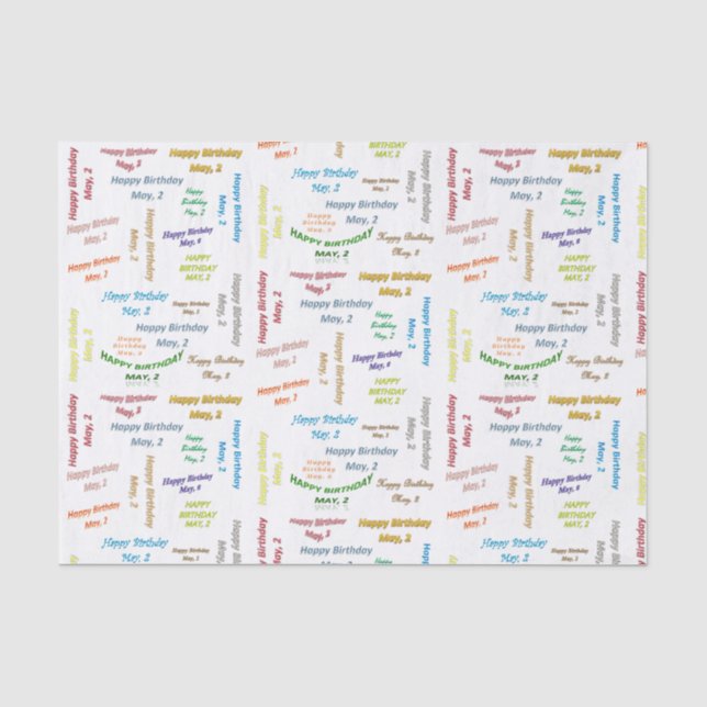 Papel De Seda Maio, 2.º Aniversário (Frente )