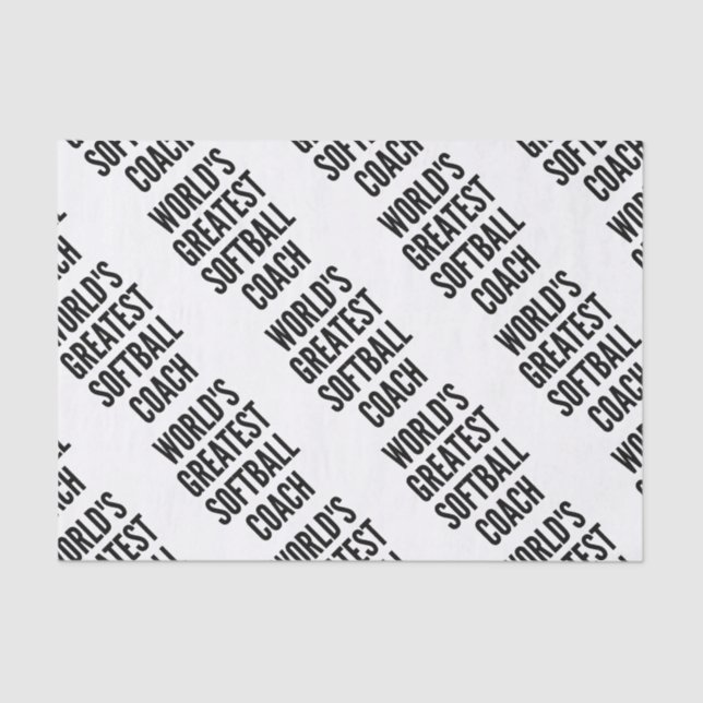 Papel De Seda Maior treinador de softball do mundo (Frente )