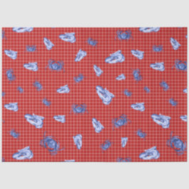 Papel De Seda Mais Design da Série Náutica Vermelho e Azul Marin