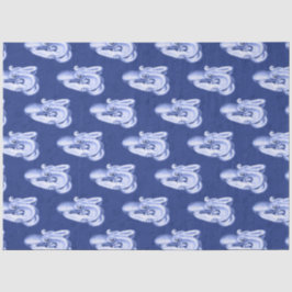 Papel De Seda Mais Design da Série Náutica Vermelho e Azul Marin