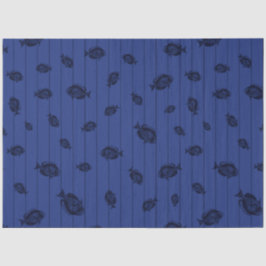 Papel De Seda Mais Design Série Náutica Vermelho e Azul Marinho 