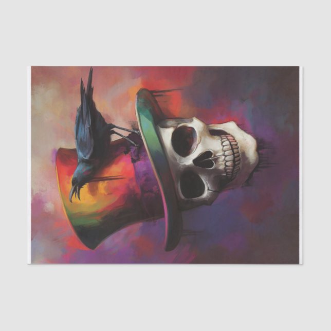 Papel De Seda Mais Espelho do Crânio5 (Frente )