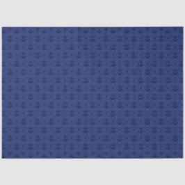 Papel De Seda Mais Vermelho e Azul-Marinho Série Náutica Design 